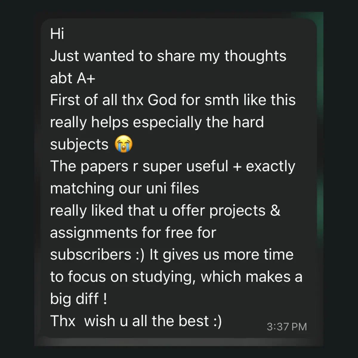 Student review 1 about A Plus Academy